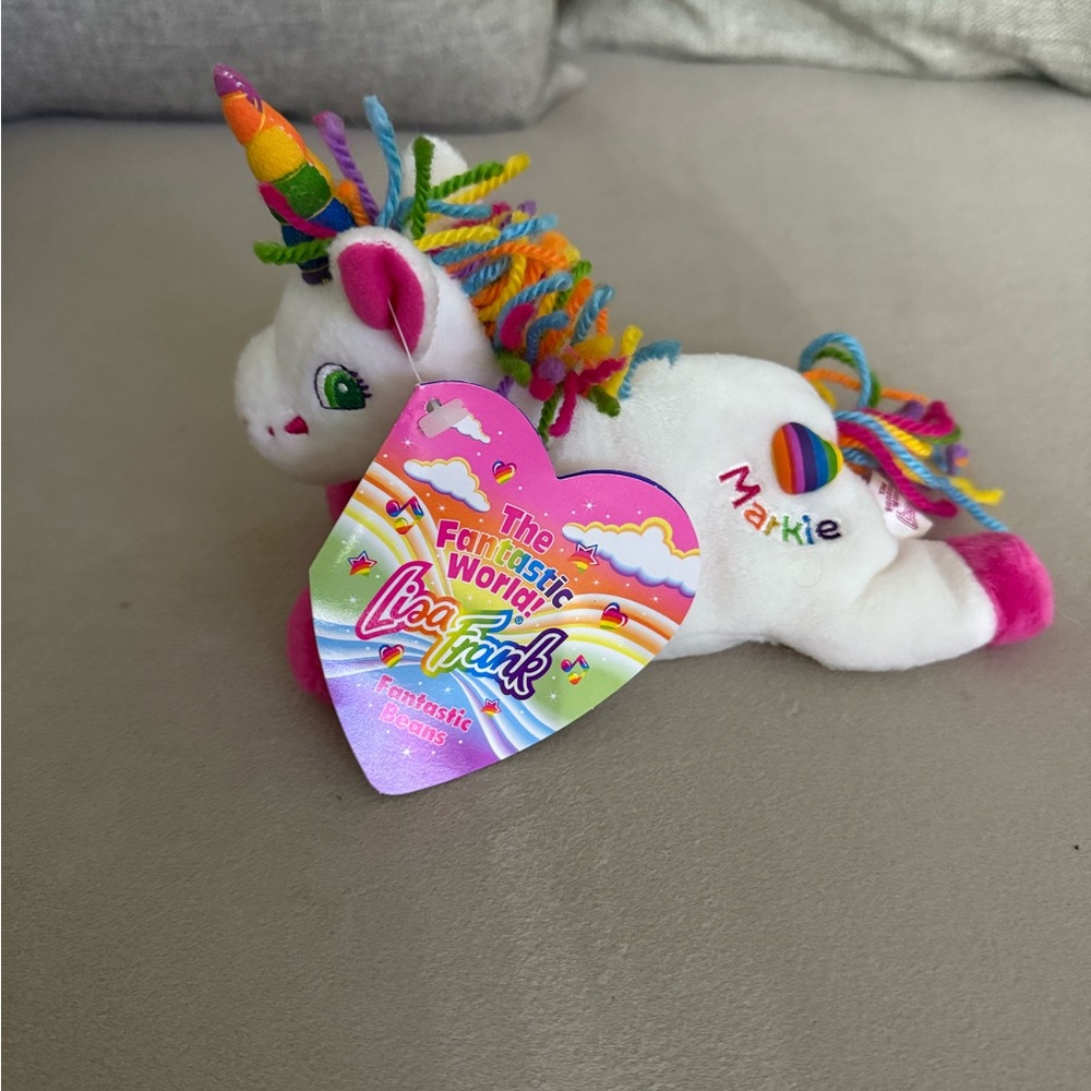 NWT ‘98 Vintage Lisa Frank Plush rainbow unicorn Markie